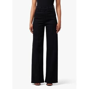Joe's Jeans The Mia Jeans High Rise Wide Leg Mid-Weight Stretch Denim Black 27